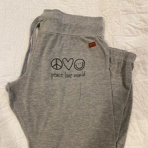 Peace Love World sweatpants